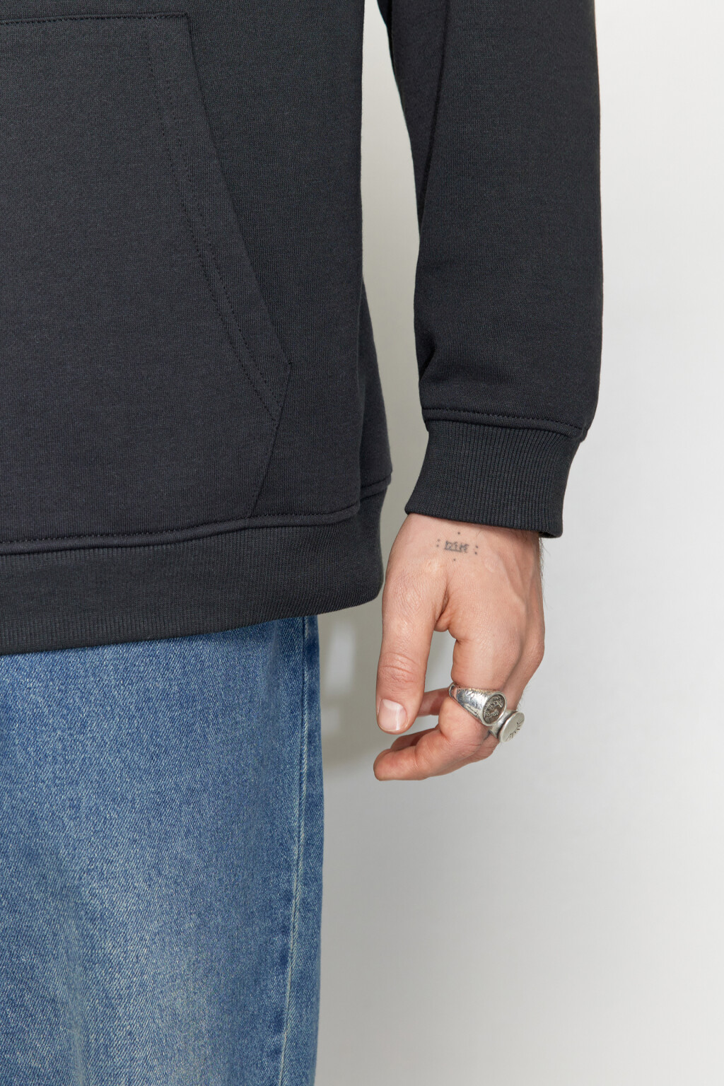 Худи oversize утепленная с принтом - цвет серый - 7