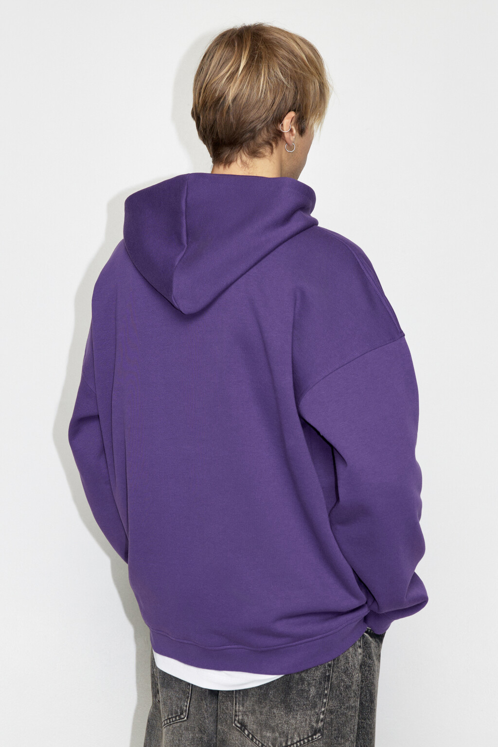 Худи oversize утепленная с принтом - цвет фиолетовый - 5