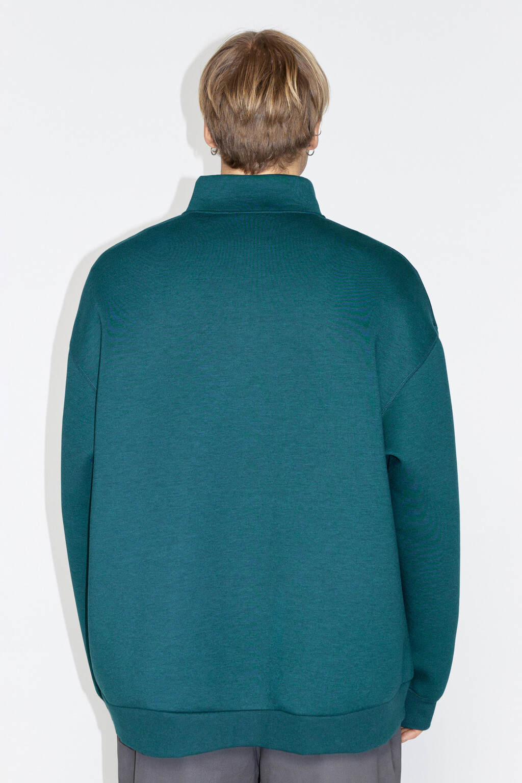 Толстовка oversize с принтом-надписью - цвет зеленый - 4