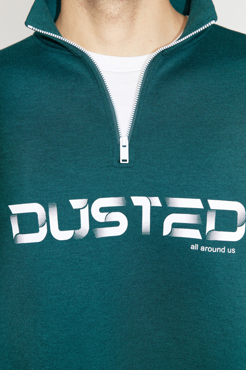 Толстовка oversize с принтом-надписью - цвет зеленый - 6