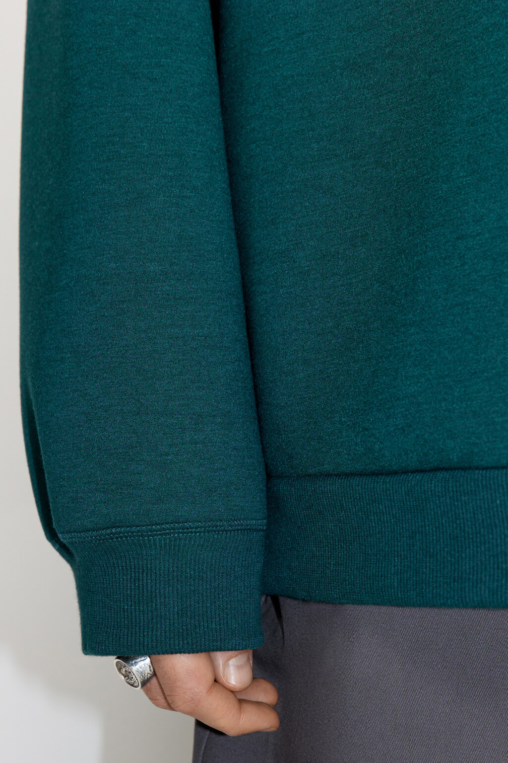 Толстовка oversize с принтом-надписью - цвет зеленый - 7