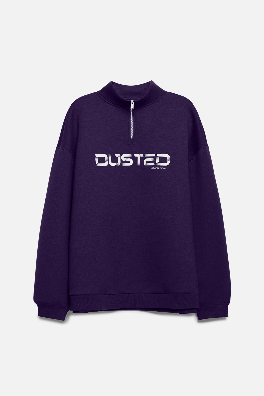 Толстовка oversize с принтом-надписью - цвет фиолетовый - 8