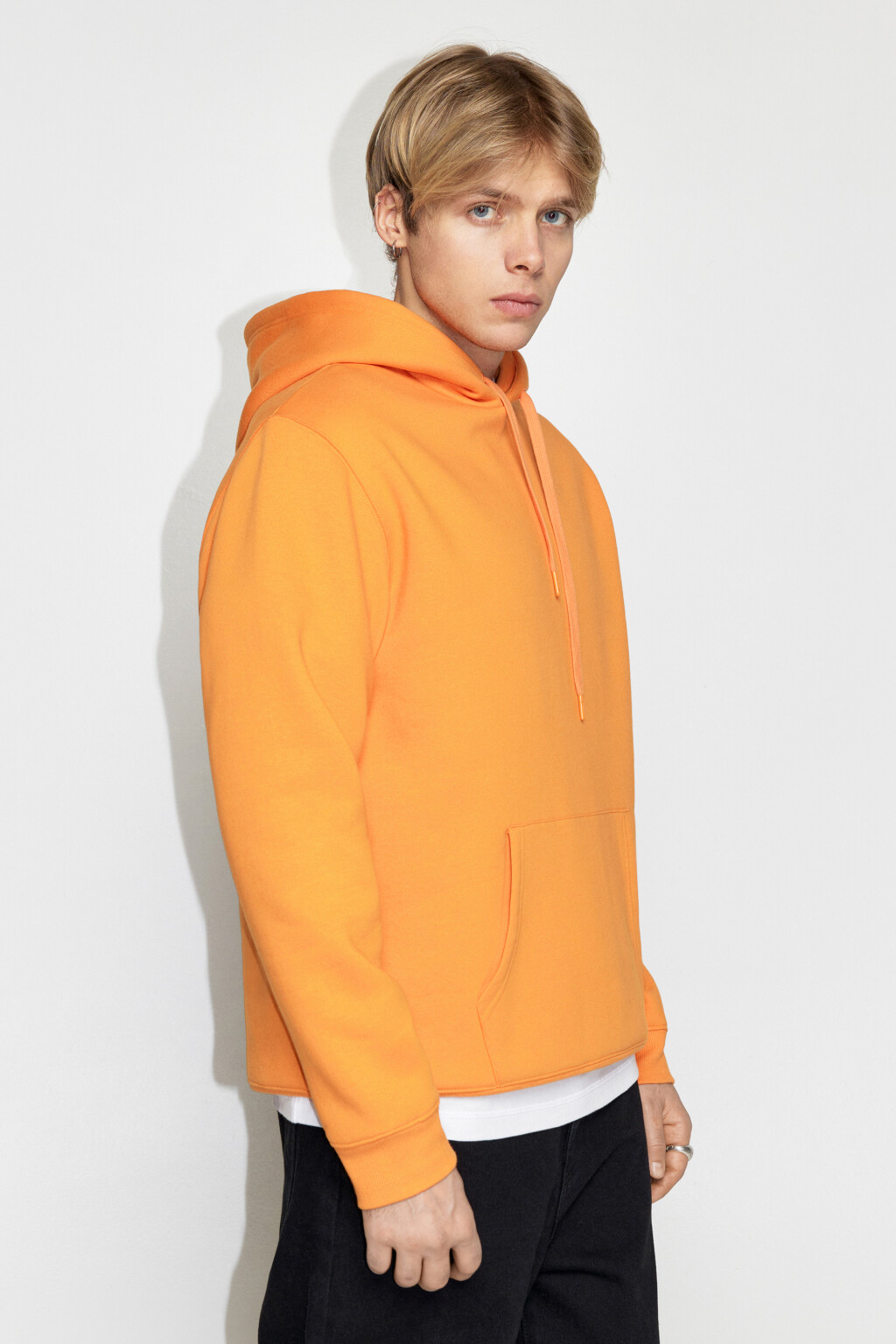 Худи oversize утепленная с капюшоном - цвет оранжевый - 3