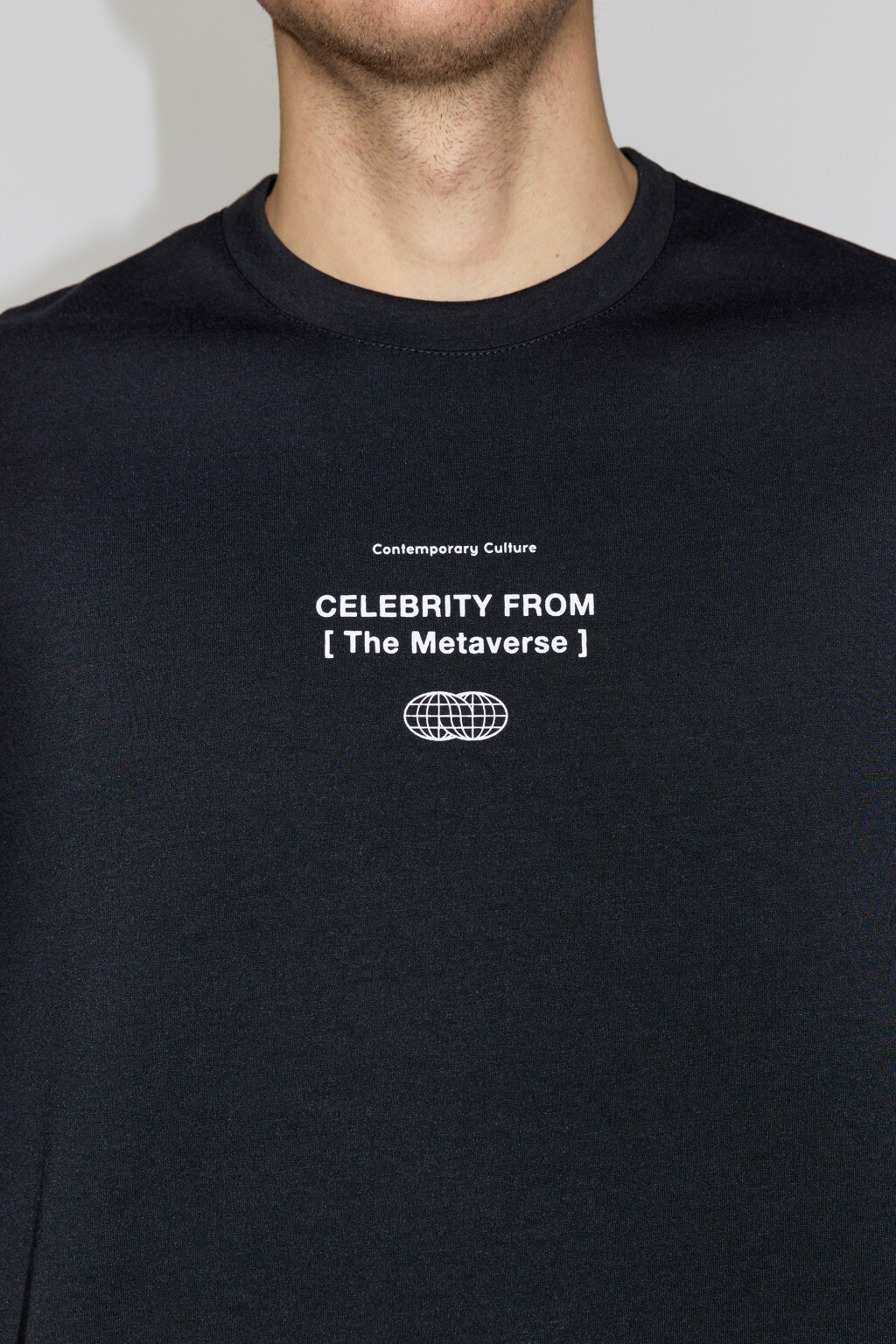 Свитшот oversize с короткими рукавами и принтом - цвет черный - 6