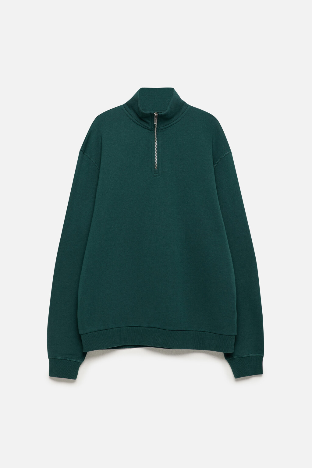 Толстовка oversize с воротником на молнии - цвет зеленый - 10