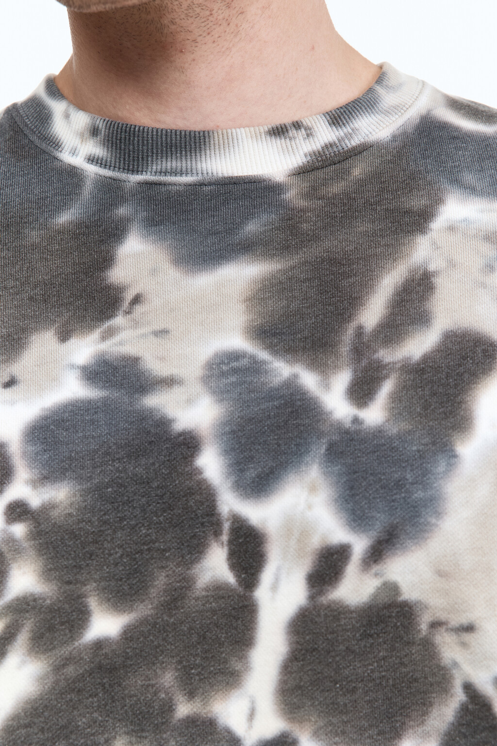 Свитшот oversize с утяжками и принтом тай-дай - цвет зеленый - 6