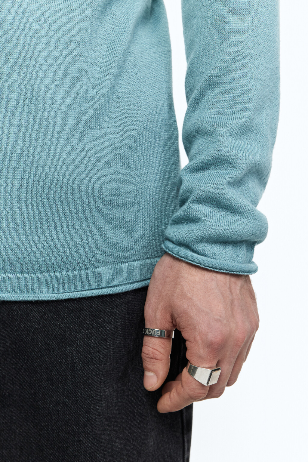 Джемпер тонкой вязки базовый - цвет мятный - 8