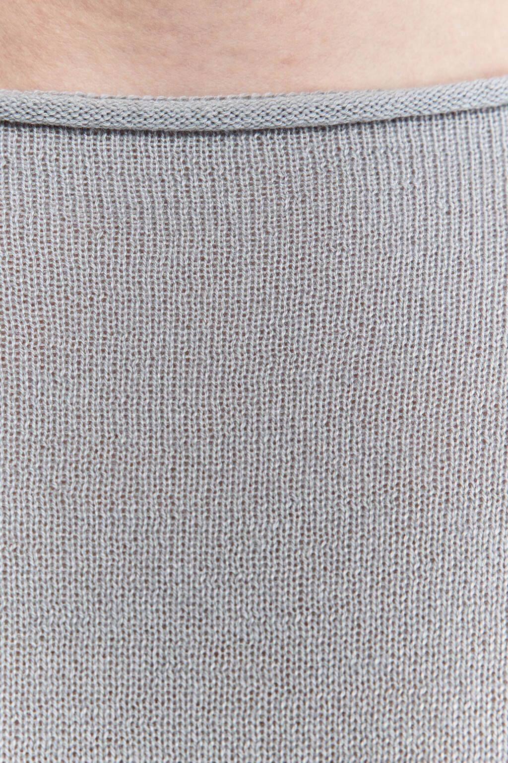Джемпер тонкой вязки базовый - цвет серый - 7