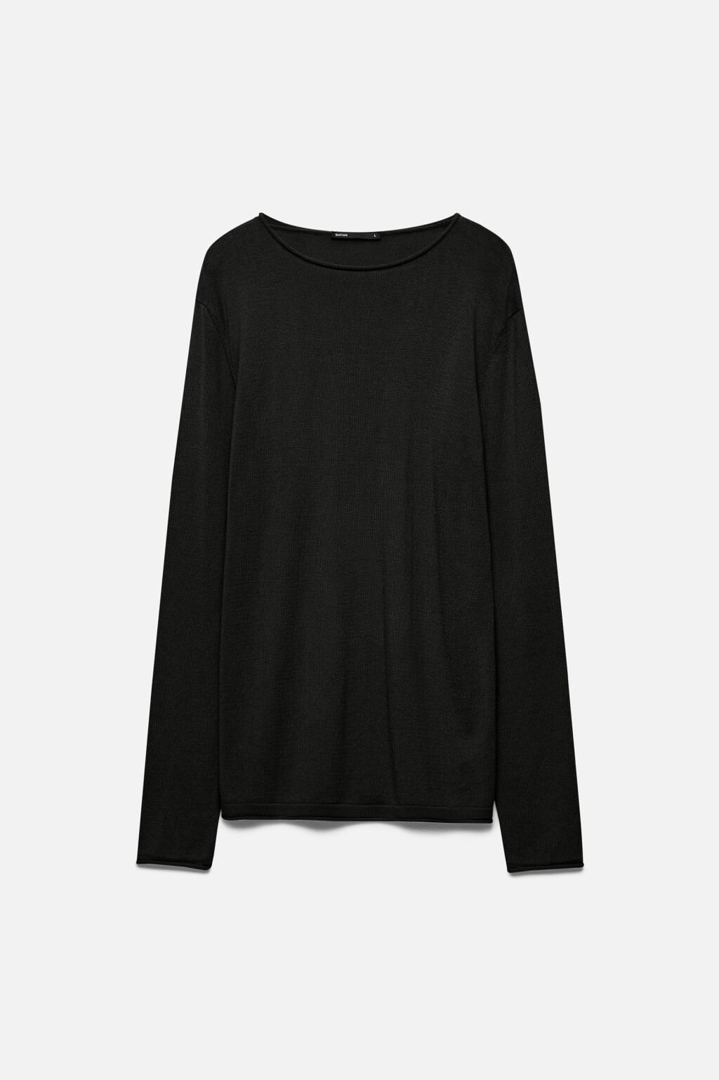 Джемпер тонкой вязки базовый - цвет черный - 8