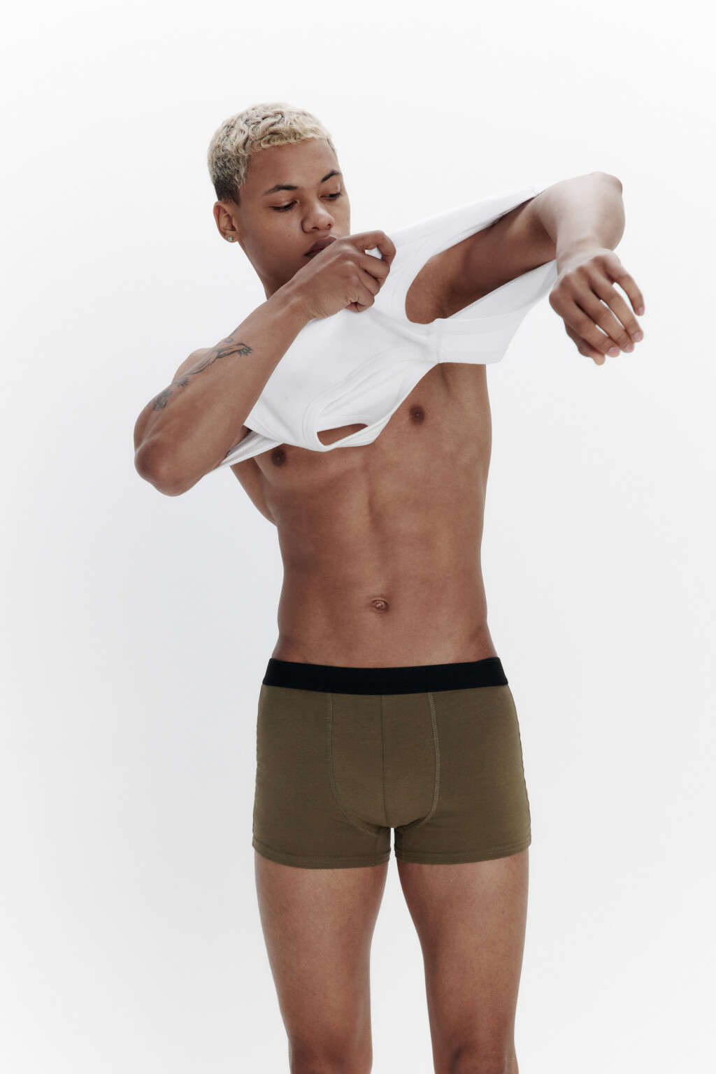 Трусы-боксеры хлопковые классические - цвет зеленый - 1