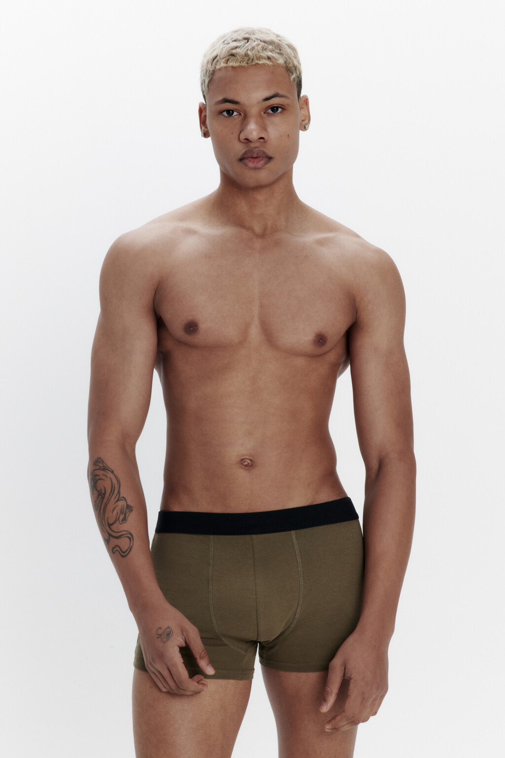 Трусы-боксеры хлопковые классические - цвет зеленый - 3