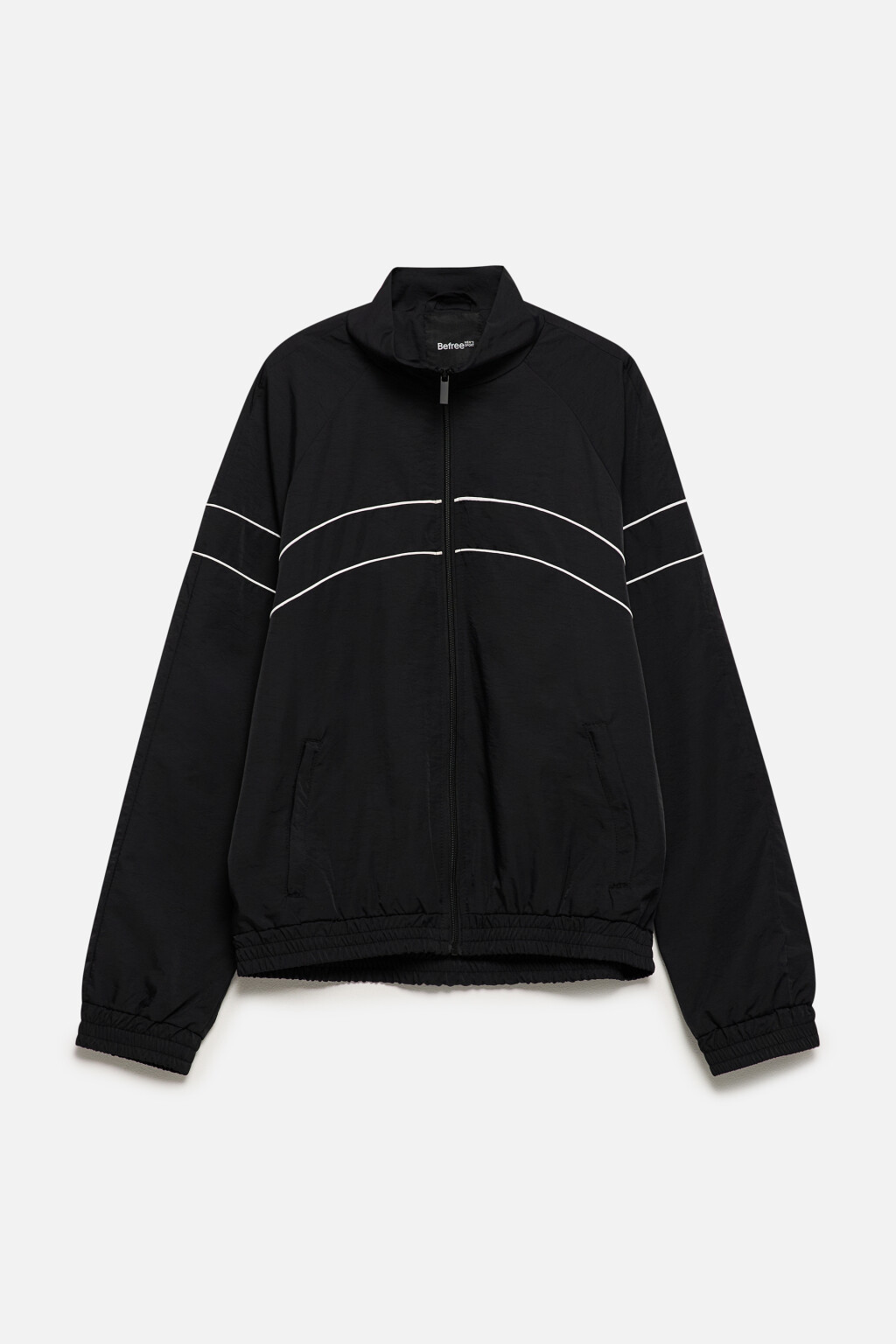 Куртка-олимпийка спортивная с принтом - цвет черный - 11