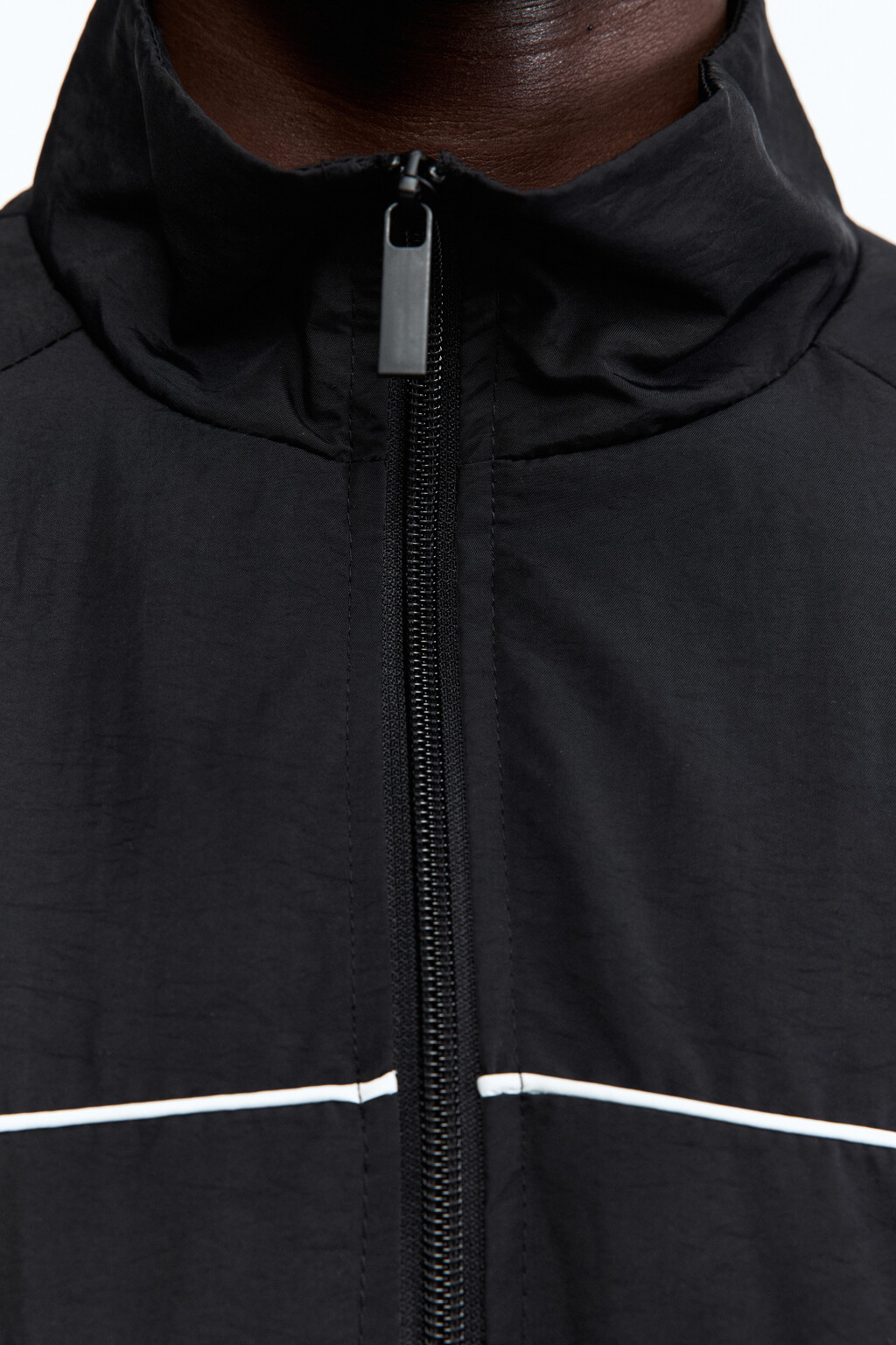 Куртка-олимпийка спортивная с принтом - цвет черный - 7