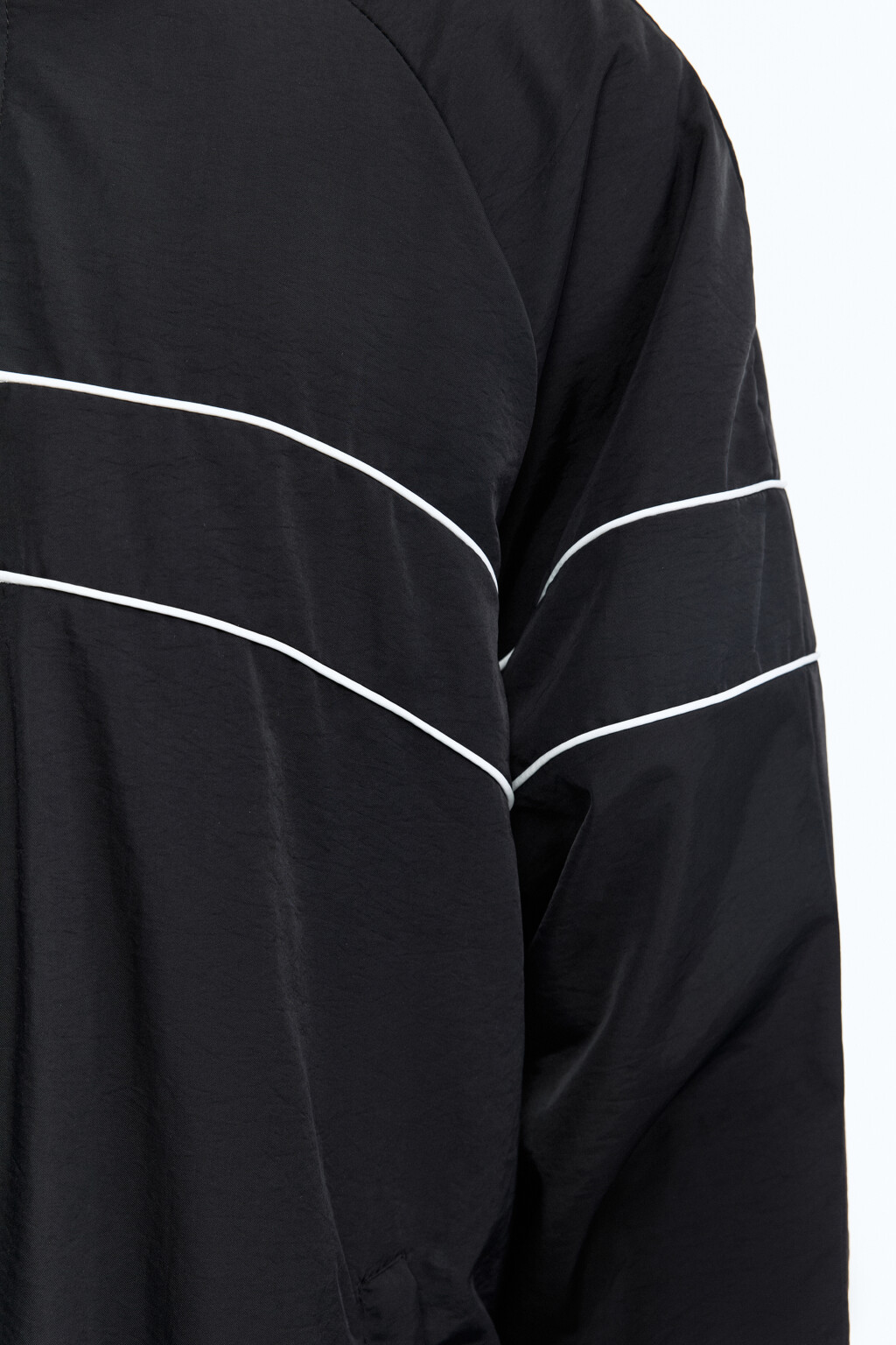 Куртка-олимпийка спортивная с принтом - цвет черный - 8