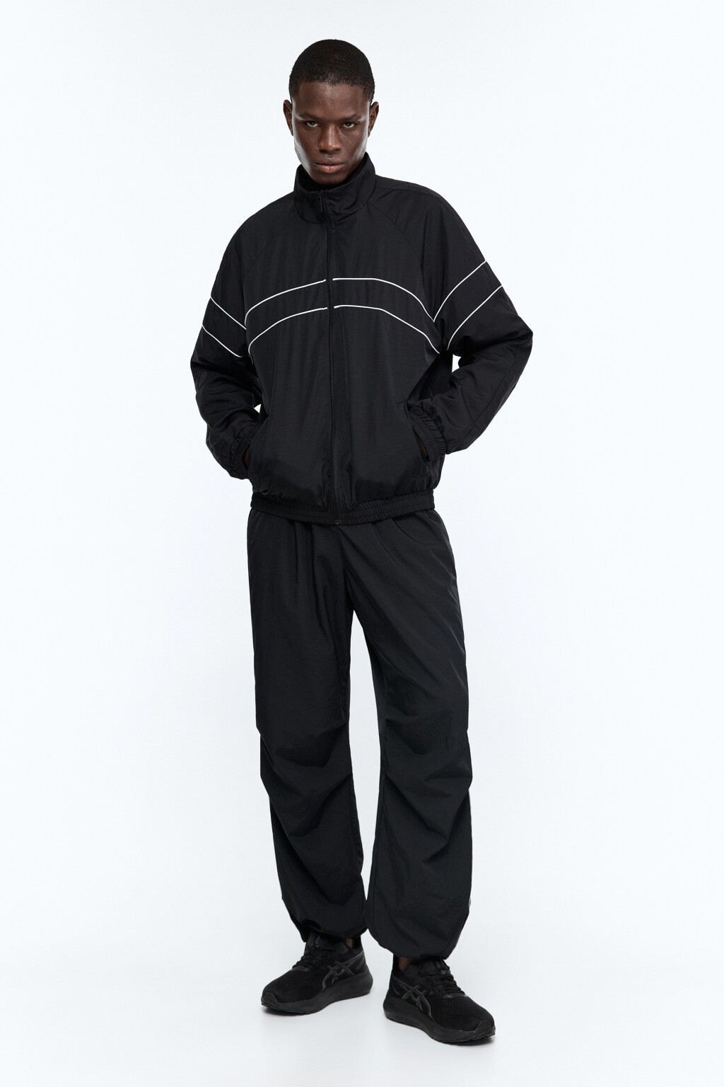 Брюки-джоггеры спортивные с утяжками - цвет черный - 6