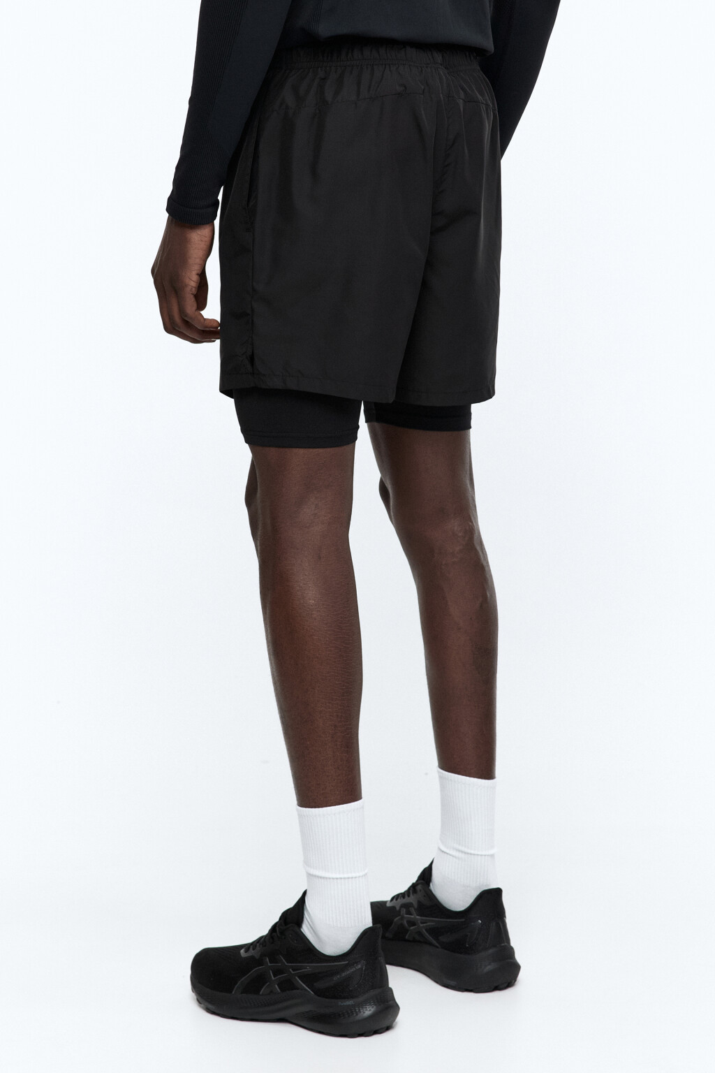 Шорты-велосипедки спортивные - цвет черный - 4