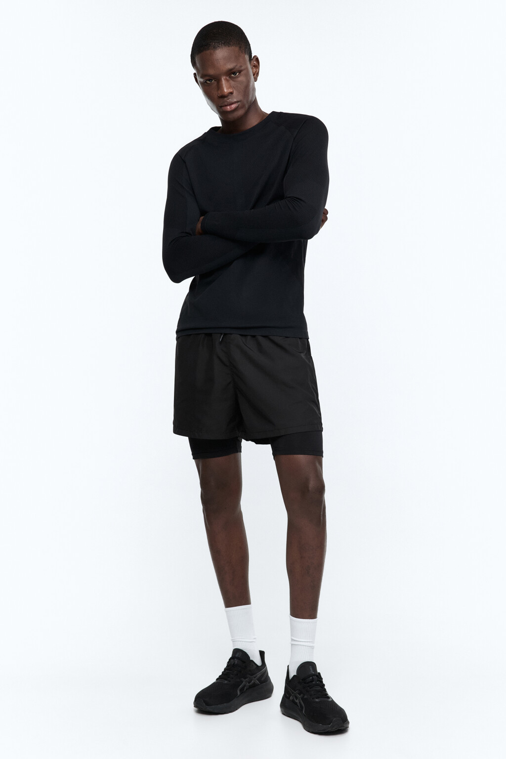 Шорты-велосипедки спортивные - цвет черный - 5