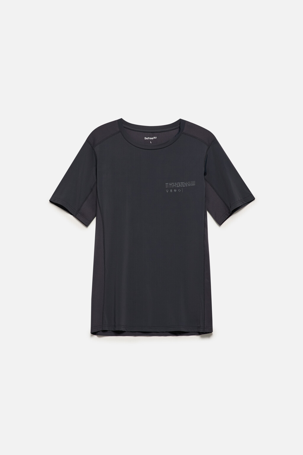 Футболка спортивная с вставками из сетки - цвет серый - 10