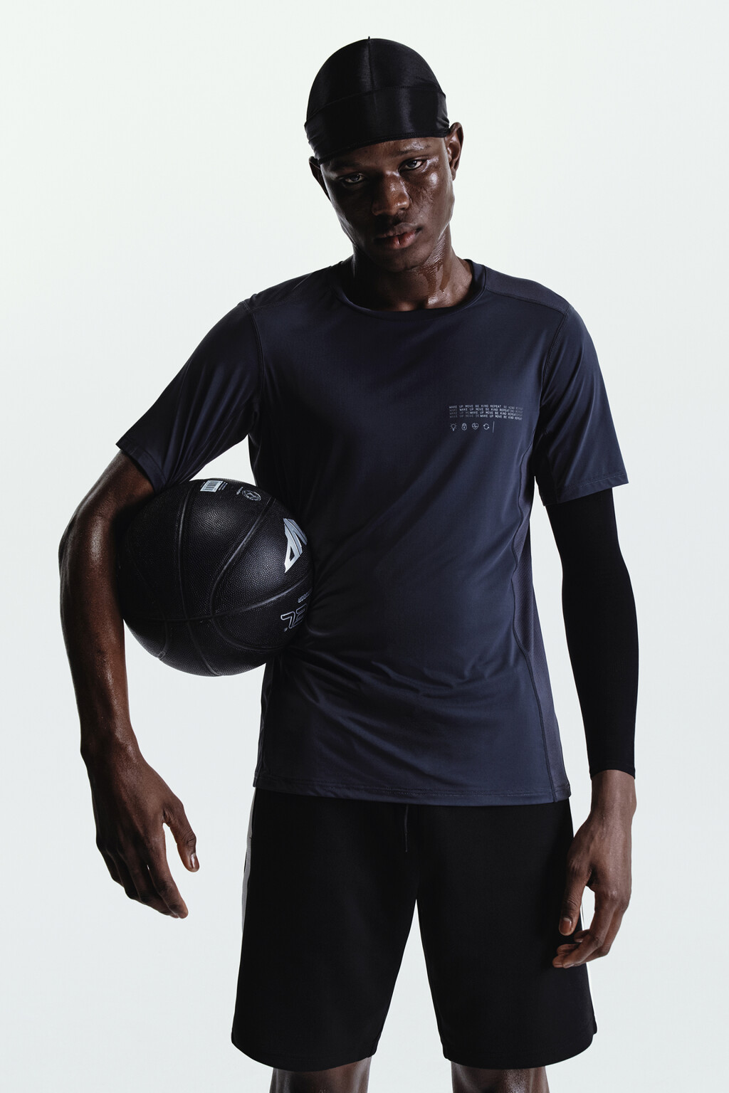 Футболка спортивная с вставками из сетки - цвет серый - 9