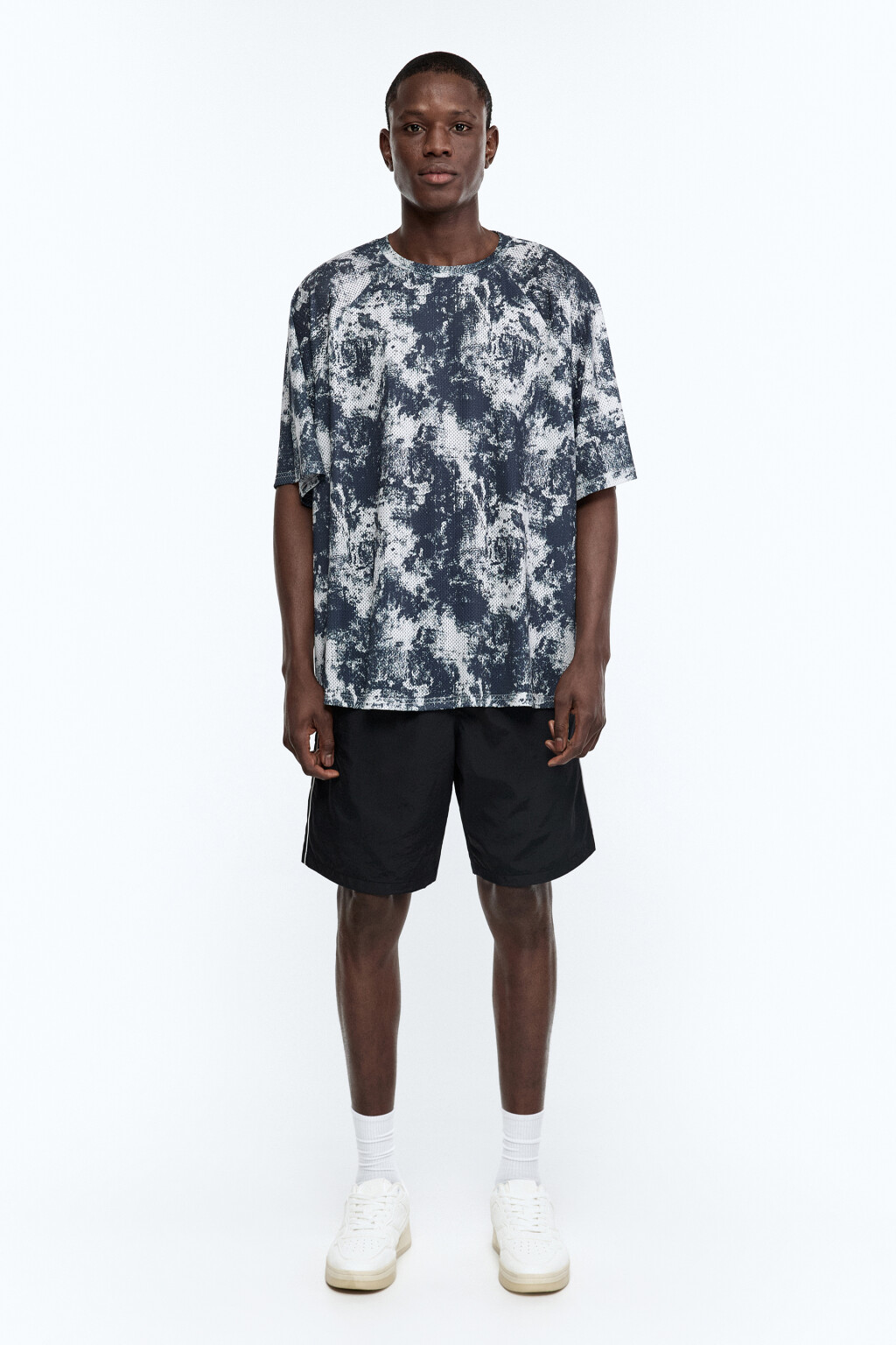 Футболка oversize спортивная из сетки - цвет мультиколор - 1
