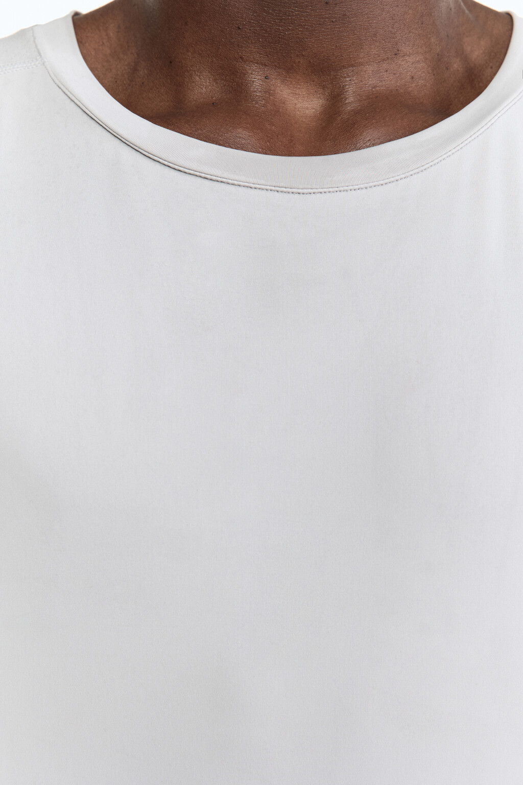 Майка спортивная с вставками из сетки - цвет серый - 6