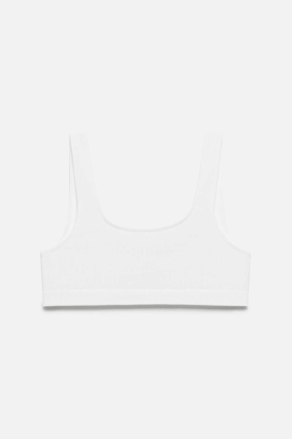 Бюстгальтер-топ бесшовный на широких бретелях - цвет белый - 6