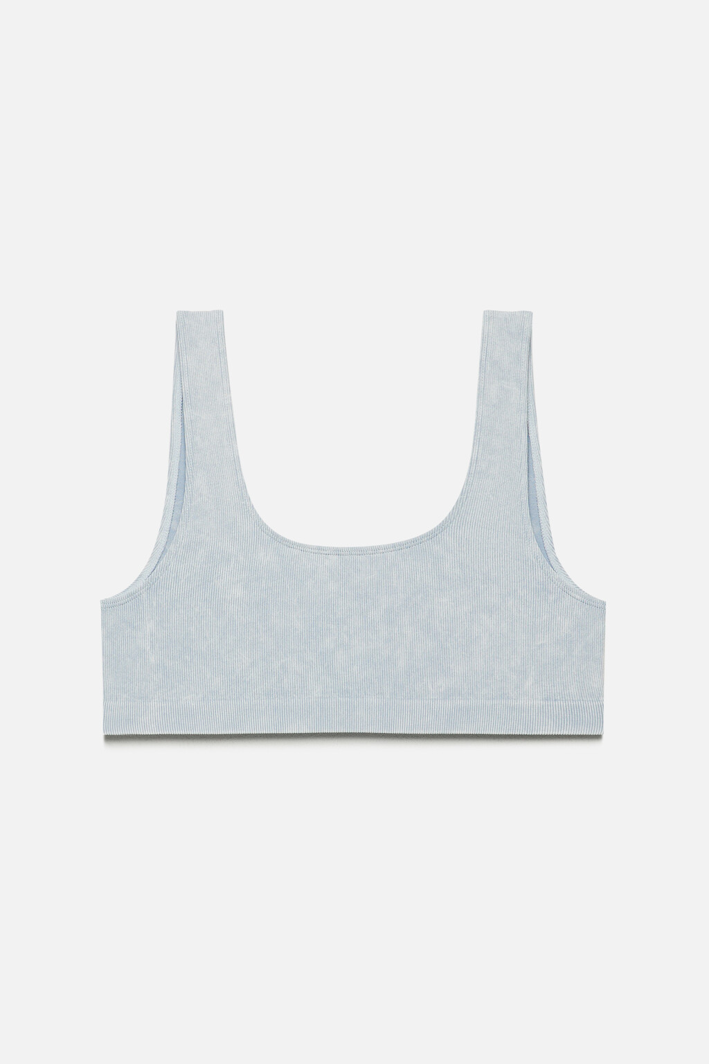 Бюстгальтер-топ бесшовный на широких бретелях - цвет голубой - 5