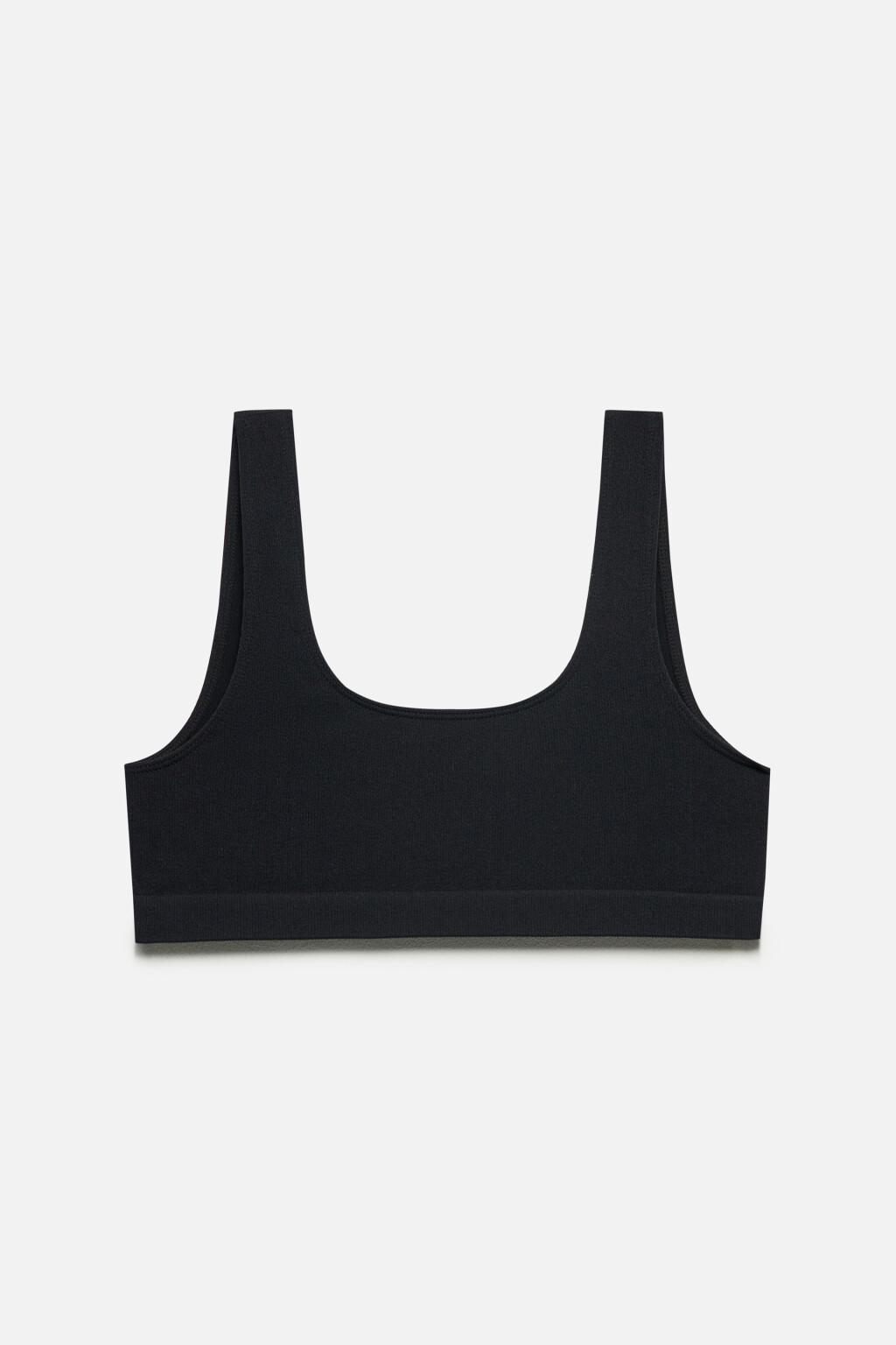 Бюстгальтер-топ бесшовный на широких бретелях - цвет черный - 5