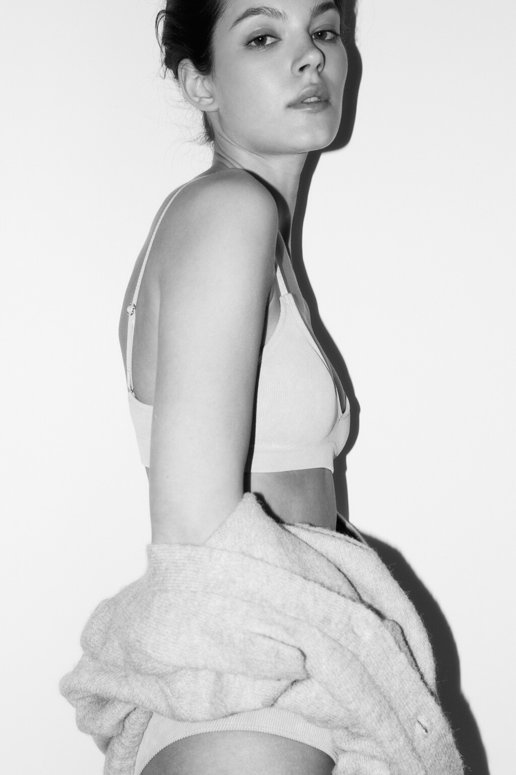 Бюстгальтер-бра бесшовный на тонких бретелях - цвет голубой - 1