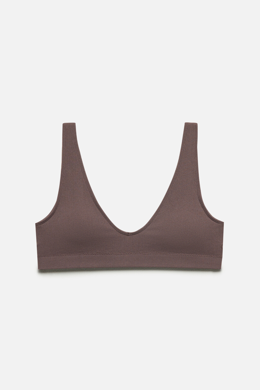 Бюстгальтер-топ бесшовный на широких бретелях - цвет коричневый - 6