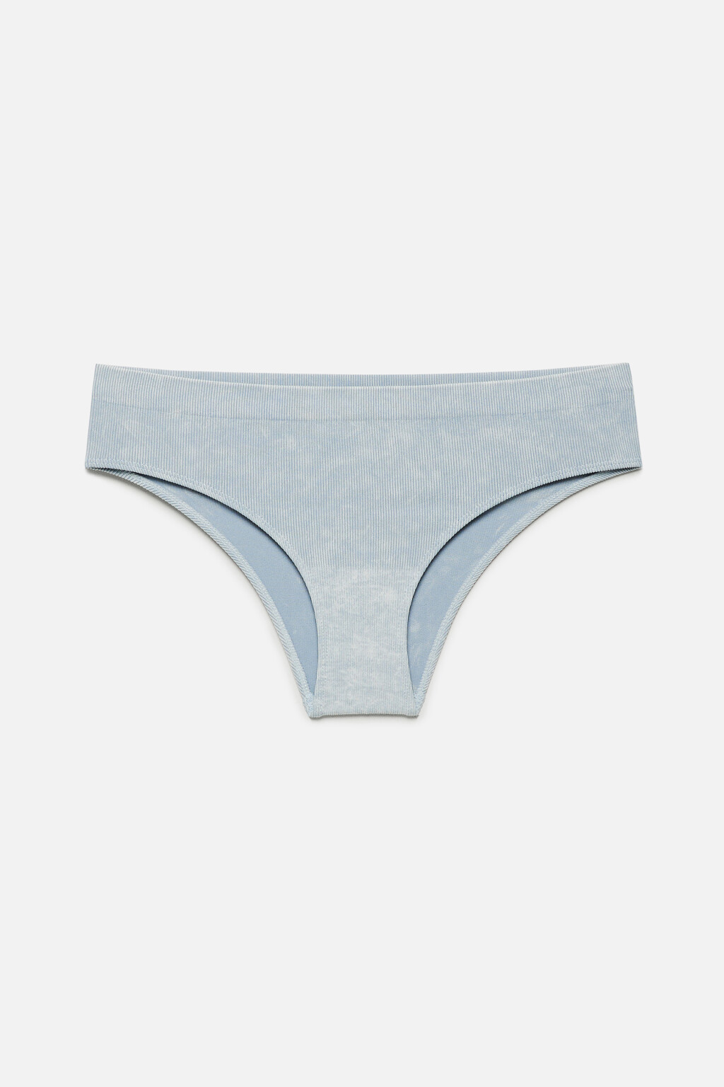 Трусы-слипы бесшовные в рубчик - цвет голубой - 6