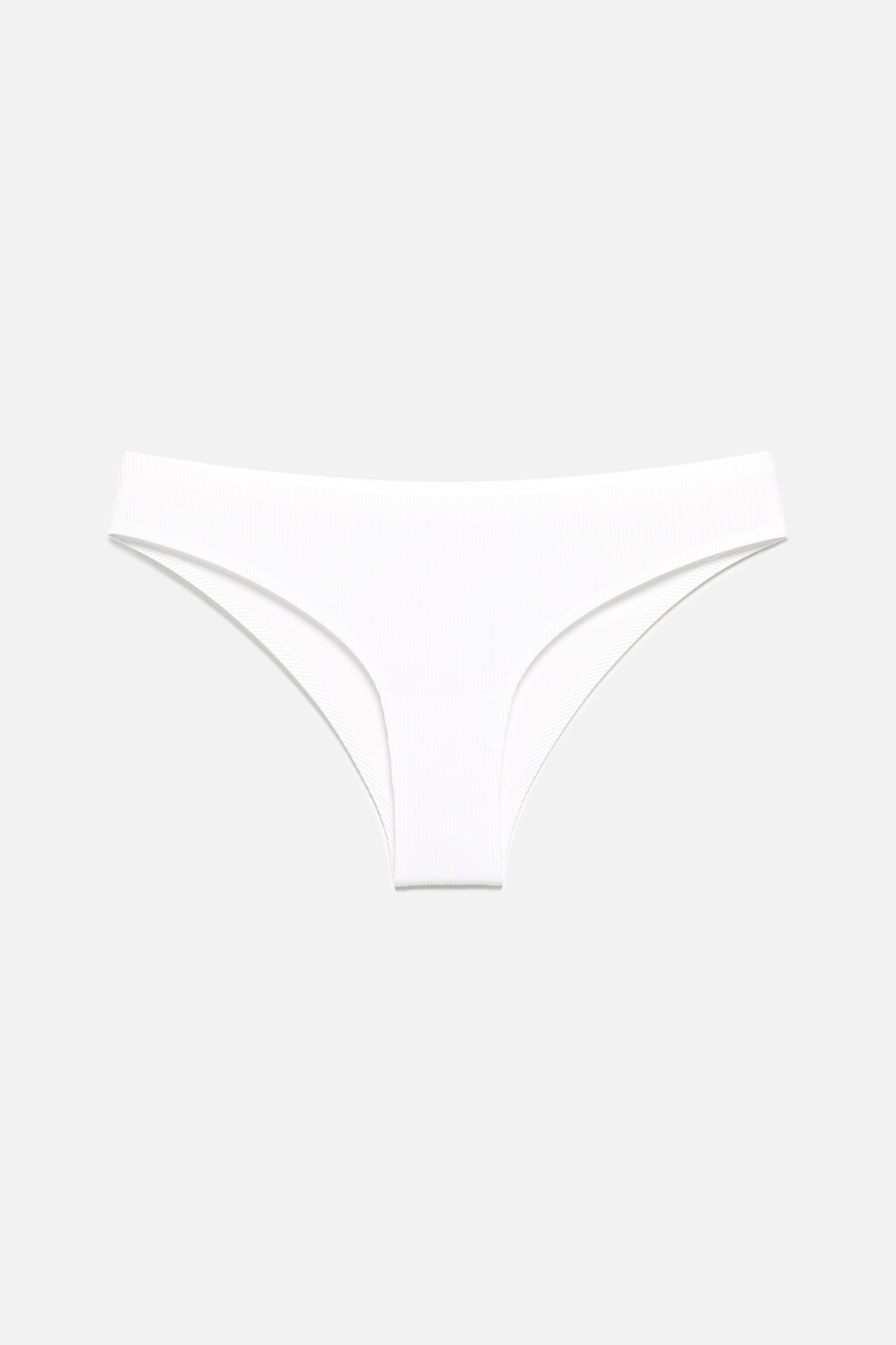 Трусы-слипы базовые в рубчик - цвет белый - 5