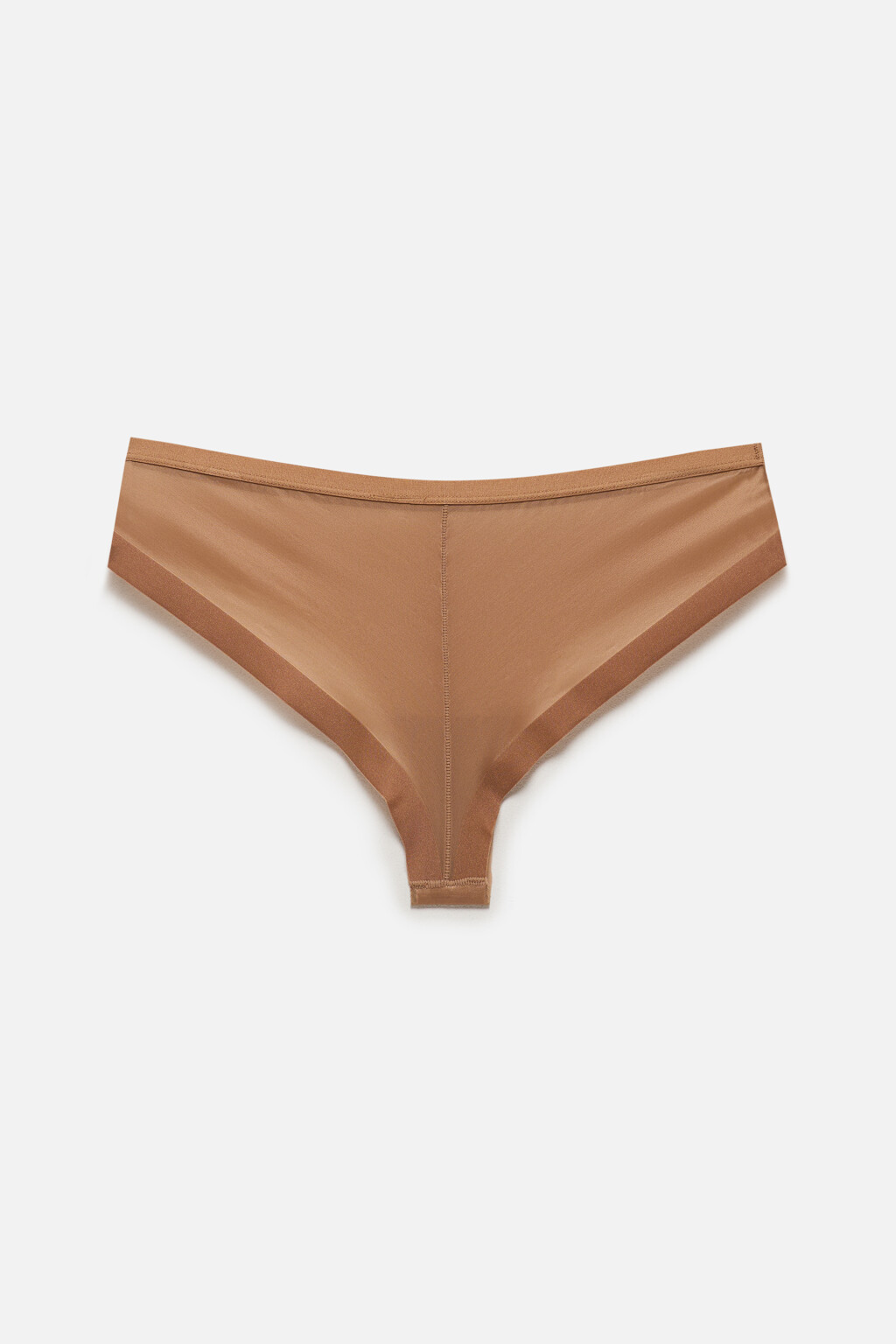 Трусы-слипы широкие из гладкой сетки - цвет бежевый - 6