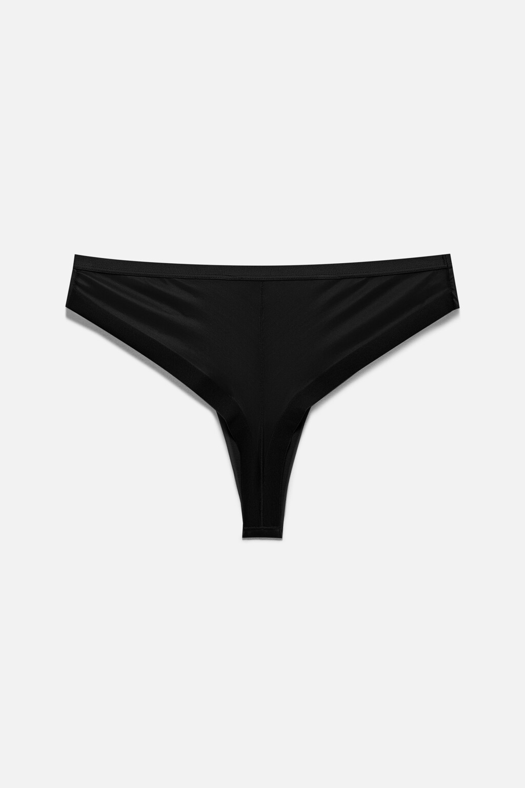 Трусы-стринги из гладкой сетки - цвет черный - 6