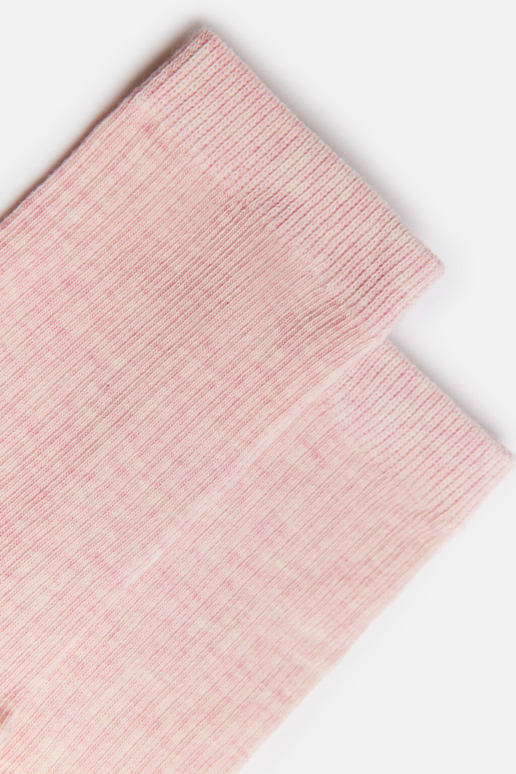Носки высокие хлопковые в рубчик - цвет розовый - 2