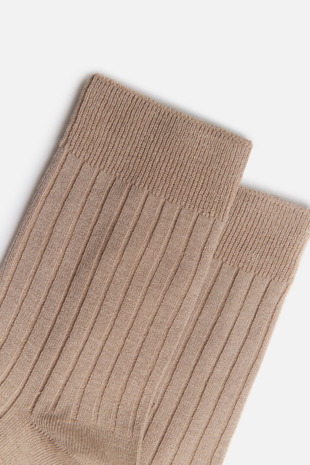 Носки высокие вискозные в рубчик - цвет серый - 2