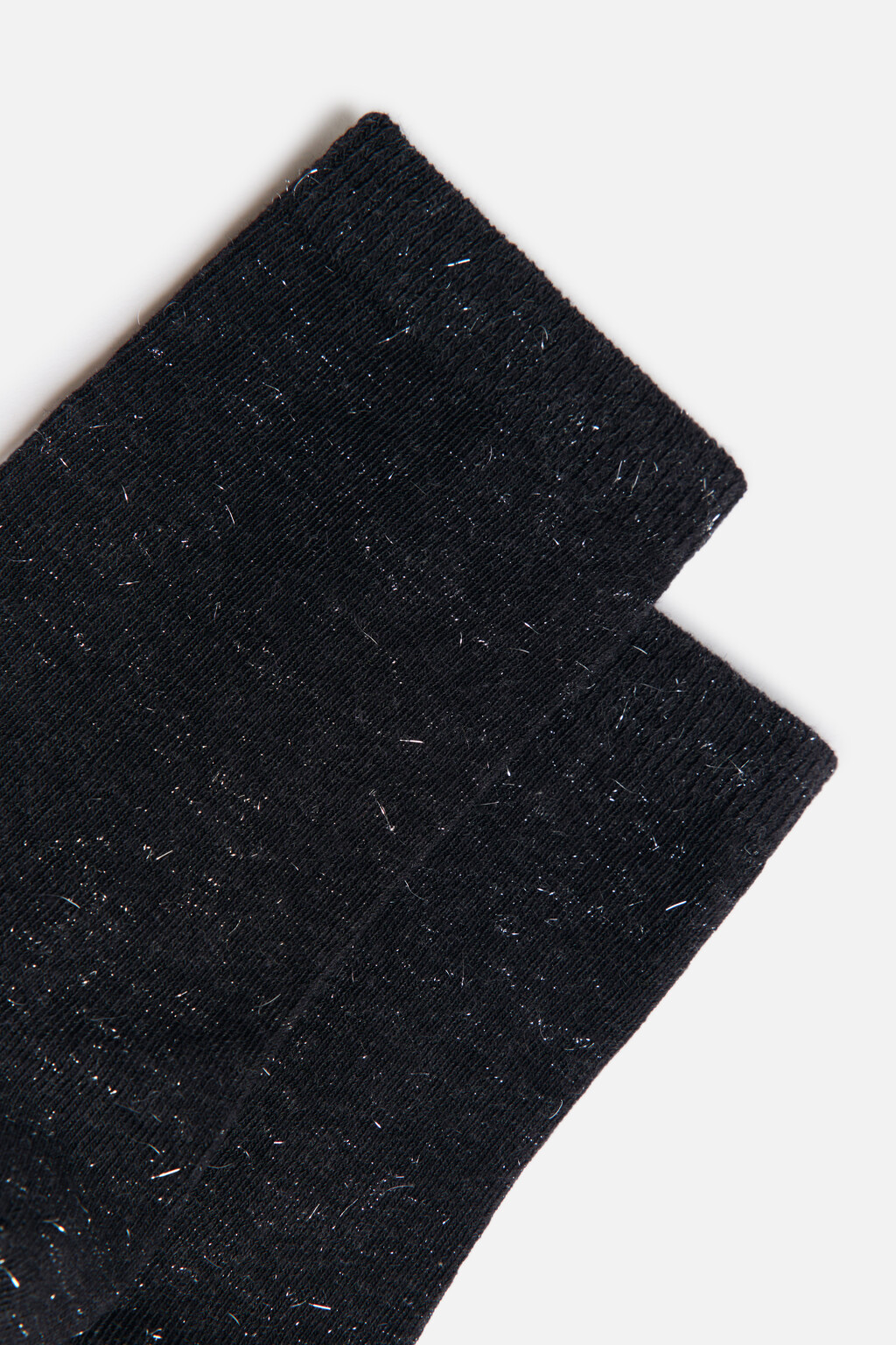 Носки хлопковые с блестящим люрексом - цвет черный - 2