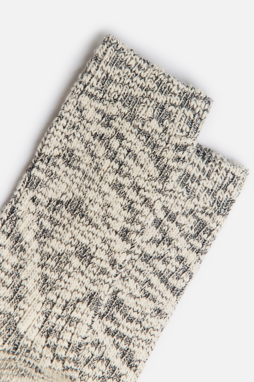 Носки высокие теплые с узором - цвет серый - 2