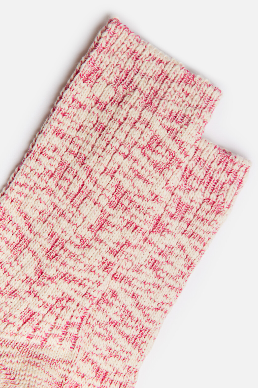Носки высокие теплые с узором - цвет розовый - 2