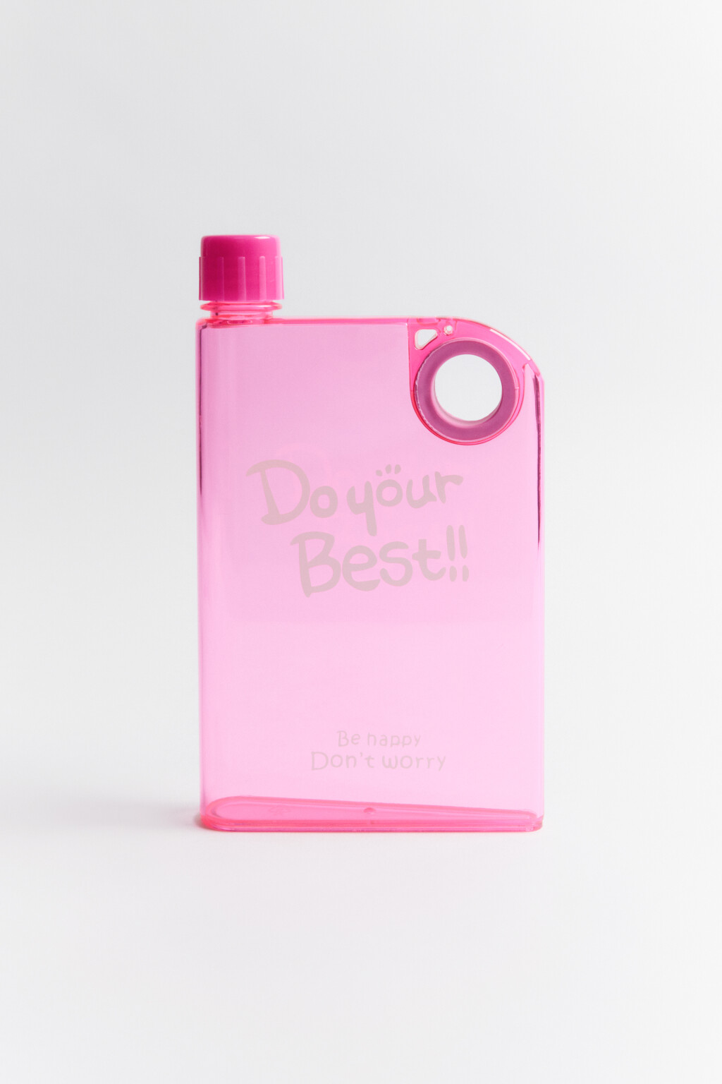 Бутылка для воды с надписью - цвет розовый - 1