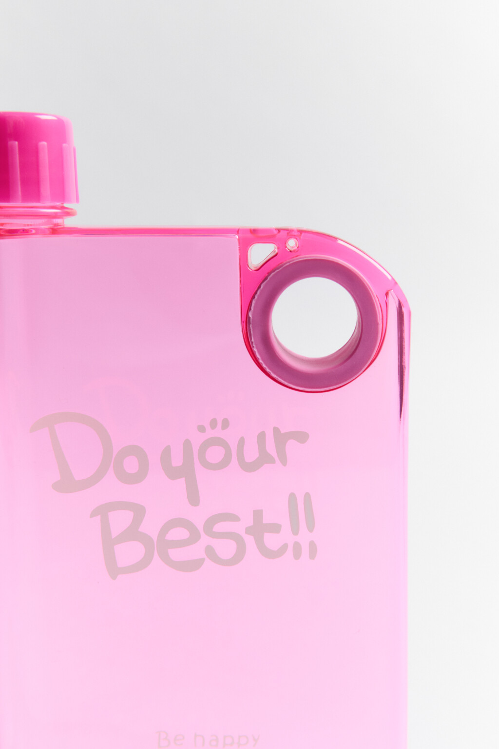 Бутылка для воды с надписью - цвет розовый - 2