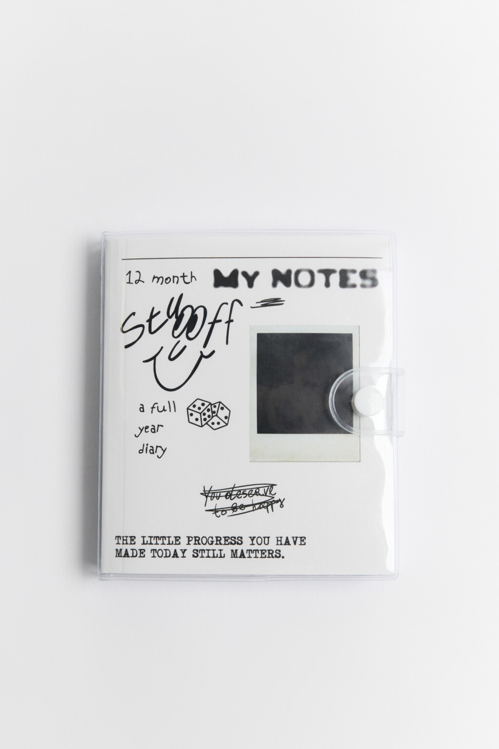 Блокнот для записей с обложкой - цвет белый - 1