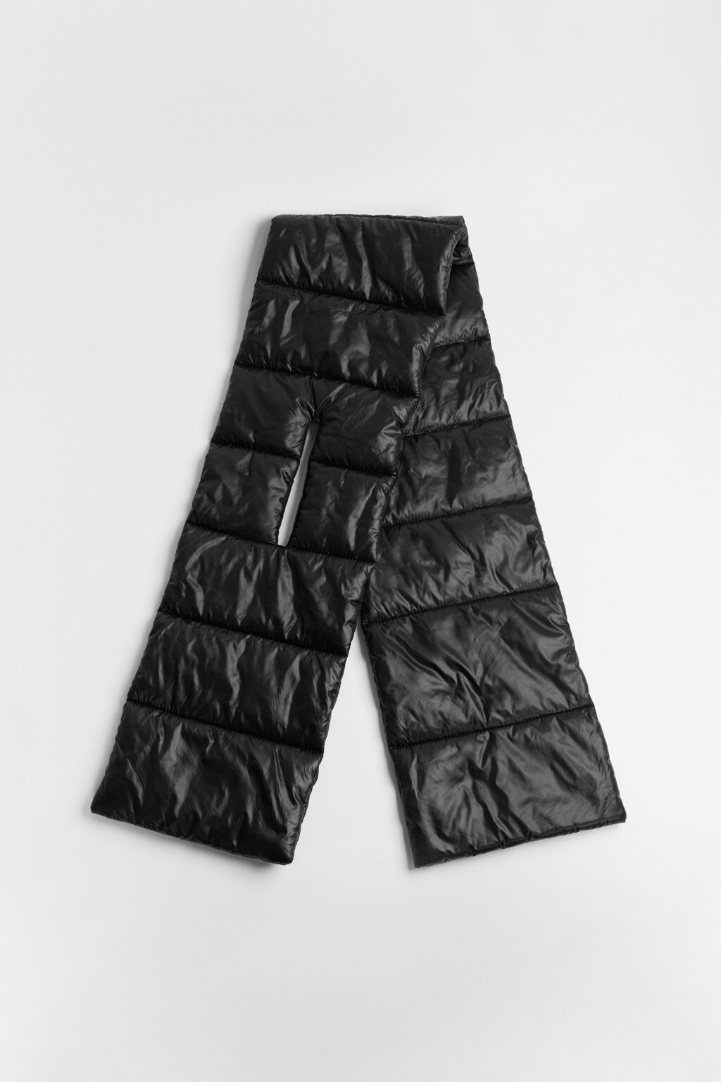 Шарф стеганый с утеплителем - цвет черный - 2