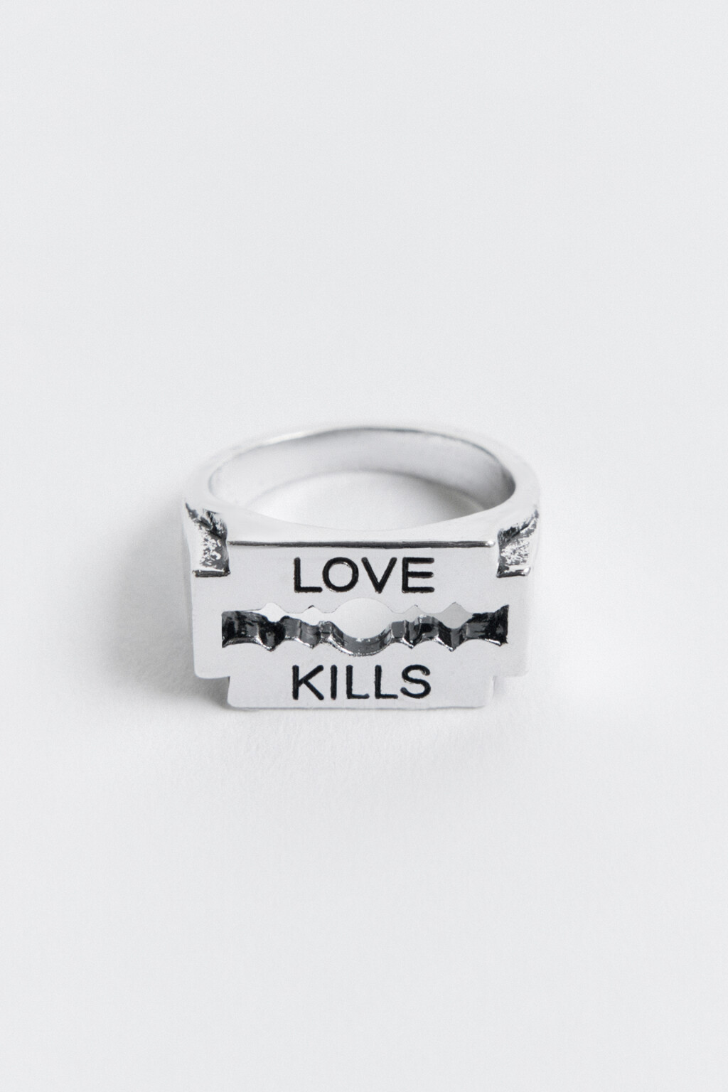 кольцо женское - цвет серый - 1