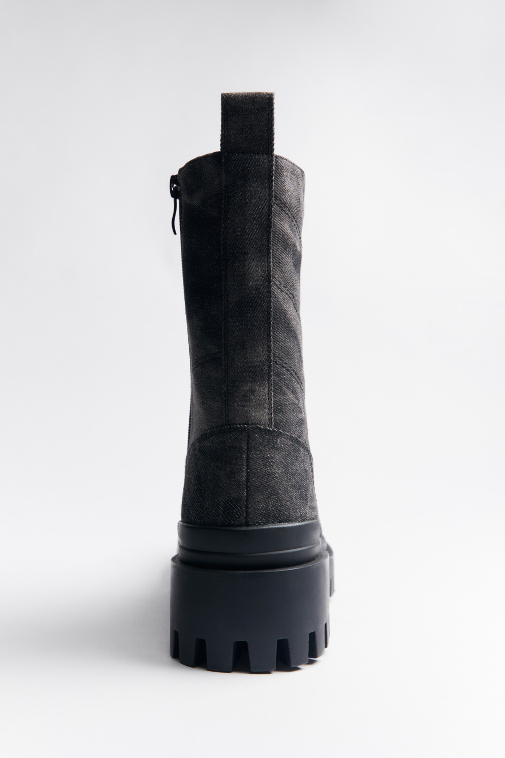 Ботинки высокие текстильные с принтом тай-дай - цвет серый - 4