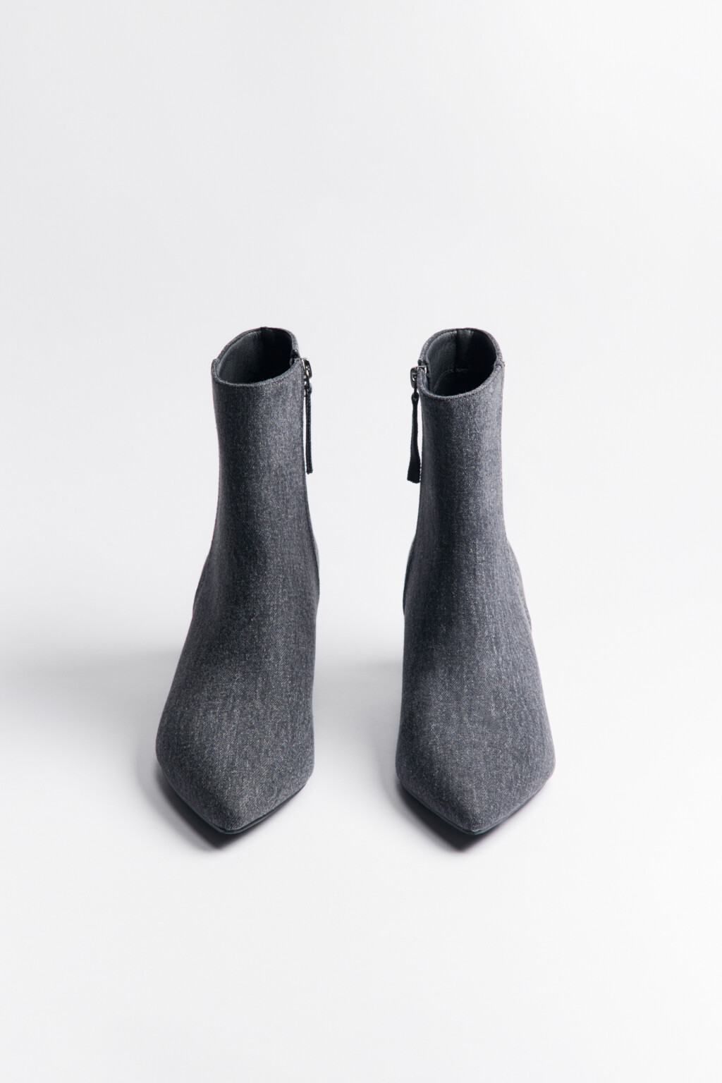 Ботильоны из текстиля с вареным эффектом - цвет черный - 2