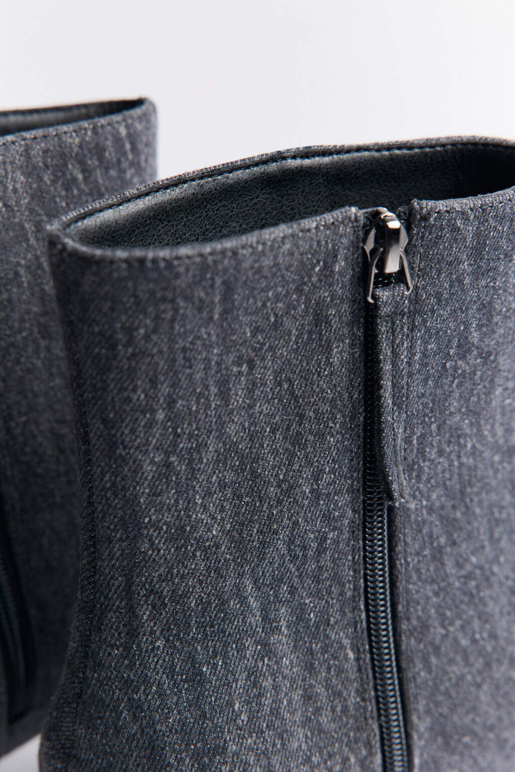 Ботильоны из текстиля с вареным эффектом - цвет черный - 5