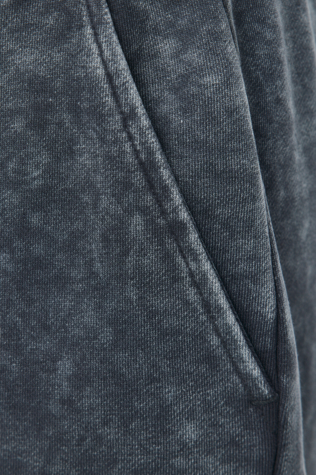 Брюки широкие трикотажные со стиркой - цвет серый - 7