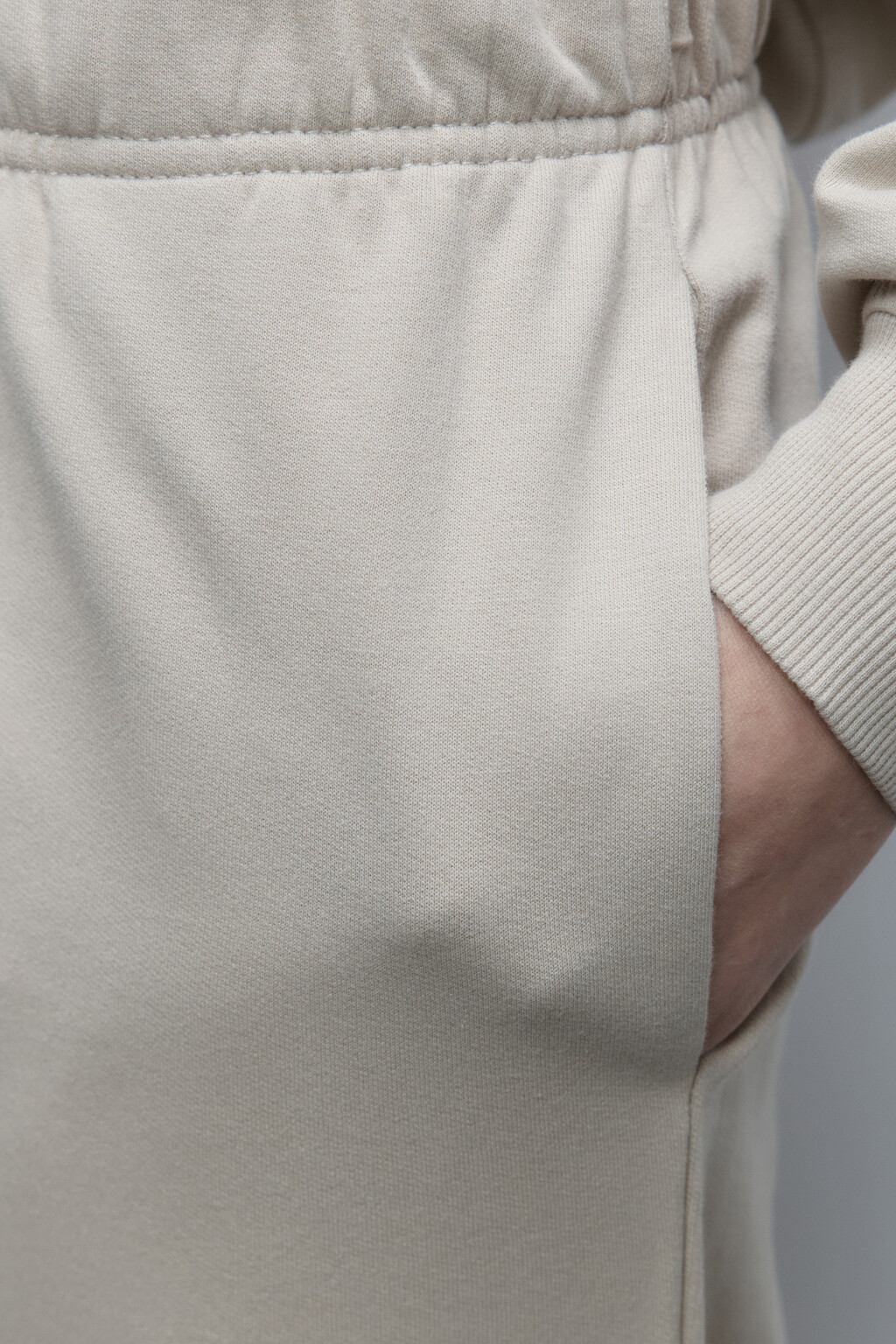 Брюки-джоггеры из хлопкового футера - цвет серый - 6