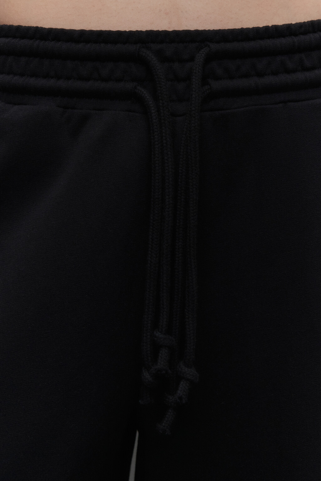 Брюки-палаццо широкие трикотажные - цвет черный - 6